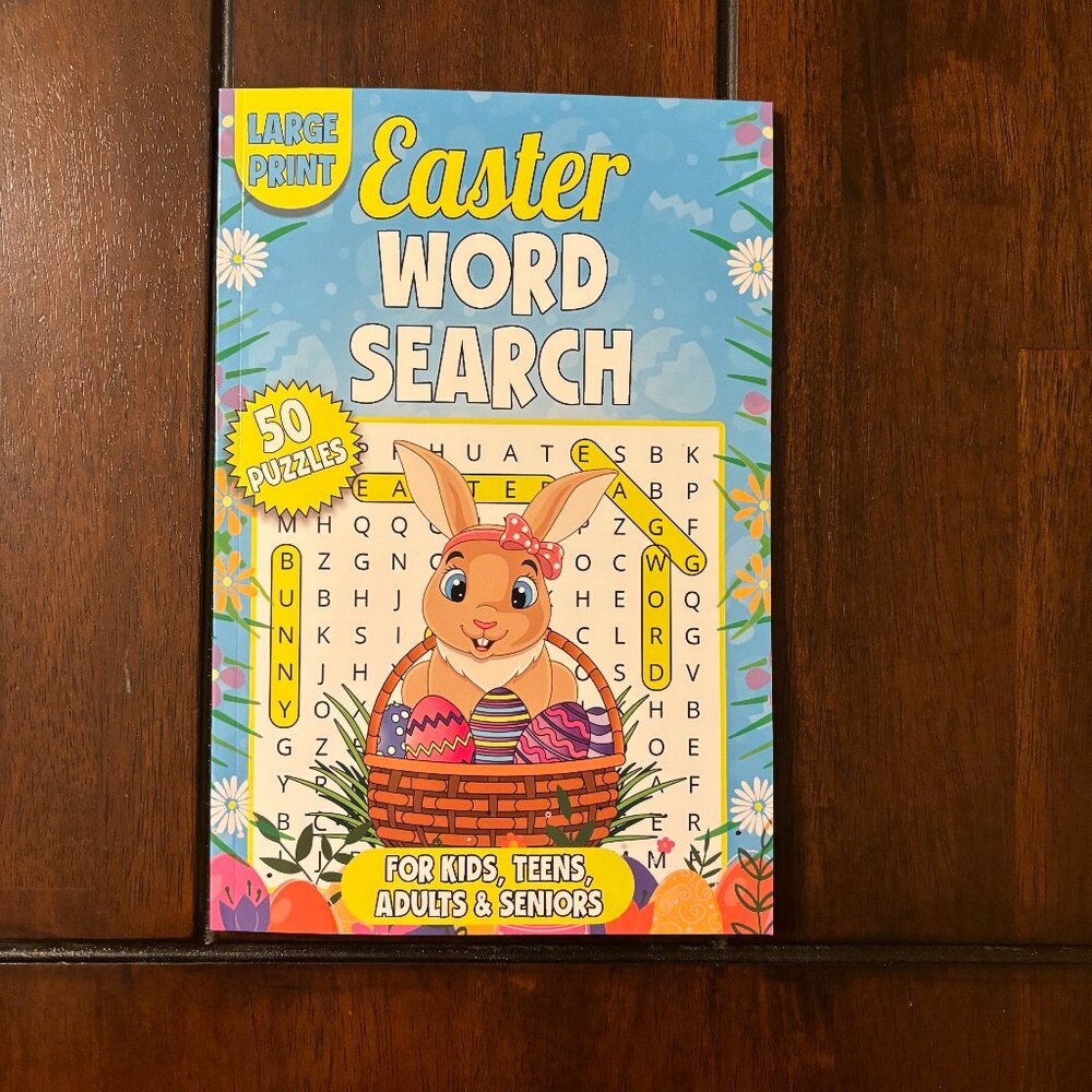 Easter Word Search Large Print for Adults: Fun Spring Time Basket Stuffer